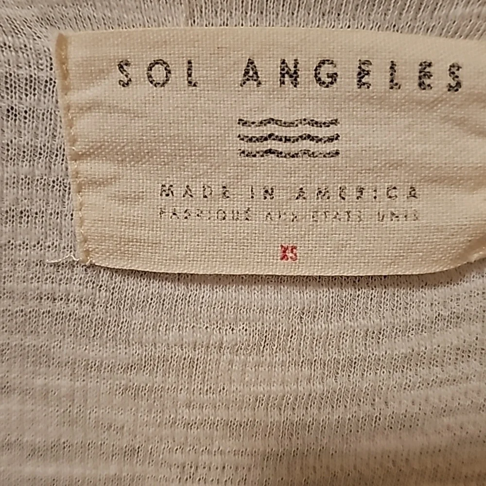 White Anthropologie Sol Angeles Deep V-Neck Tunic Sweater Top Whi… - Picture 6 of 9